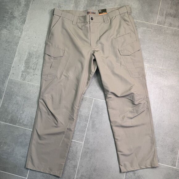 5.11 Tactical Fast-Tac Cargo Pants 74439 Men’s 44x32 Khaki NEW - Picture 4 of 15